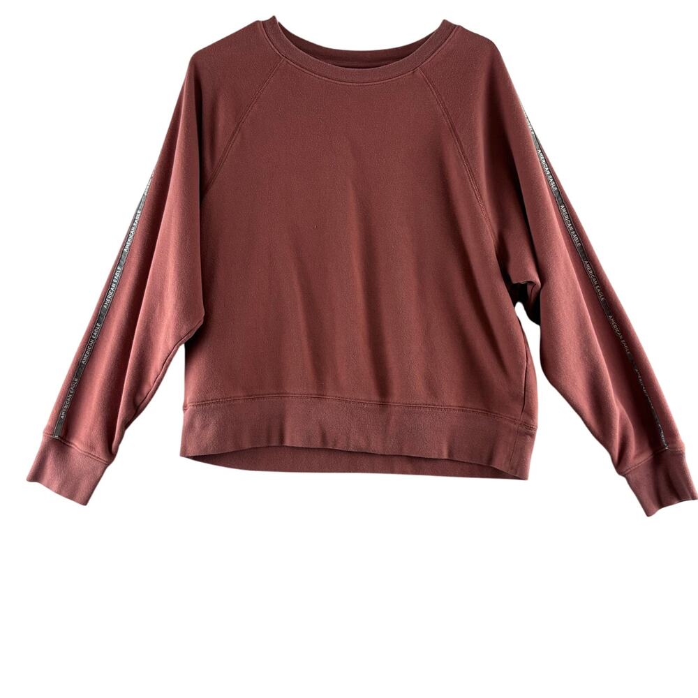American Eagle Mauve Pullover Sweater Long Sleeve Warm Preppy Closet Staple Med